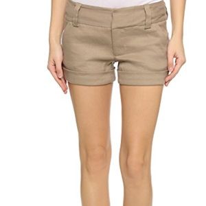 •New• Alice + Olivia Camel Cady Shorts Size0